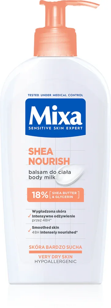 Молочко для тела Mixa Shea Nourish питательное, для сухой кожи, 400 мл
