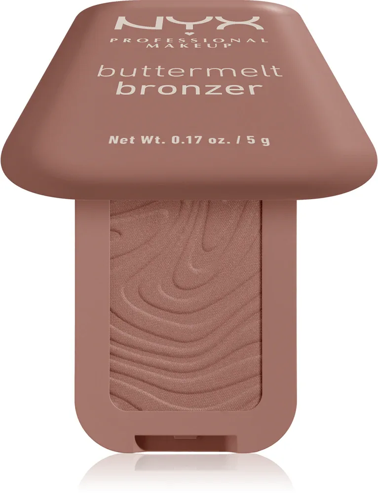 Бронзер для лица NYX Professional Makeup Buttermelt Bronzer кремовый, с сатиновым финишем, до 12 часов стойкости, 5 г, оттенок 02 All Buttad Up