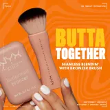 Бронзер для лица NYX Professional Makeup Buttermelt Bronzer кремовый, с сатиновым финишем, до 12 часов стойкости, 5 г, оттенок 02 All Buttad Up — фото 4