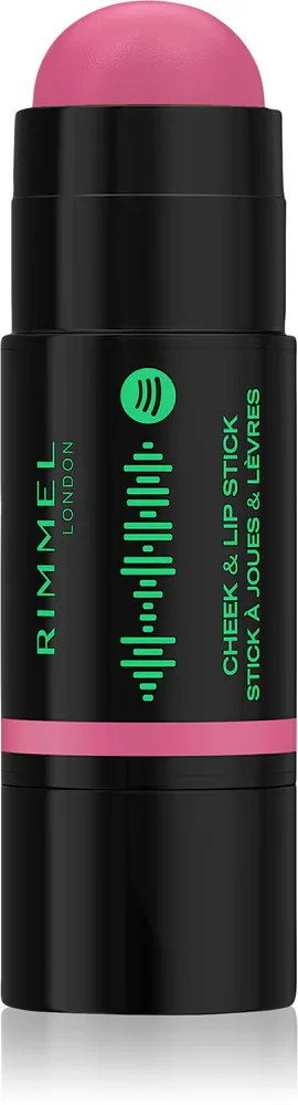Стик-румяна Rimmel Full Volume Cheek Lip Stick с эффектом сияния, оттенок розовый, 6 г