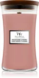 Ароматическая свеча Woodwick Pressed Blooms Patchouli с деревянным фитилём, цветочный аромат, 609,5 г — фото 1