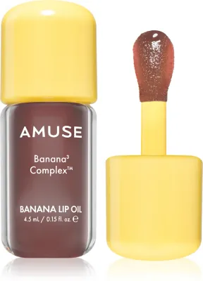 Масло для губ AMUSE Banana Lip Oil увлажняющее, с банановым ароматом, 4,5 мл, оттенок Cacao Milk