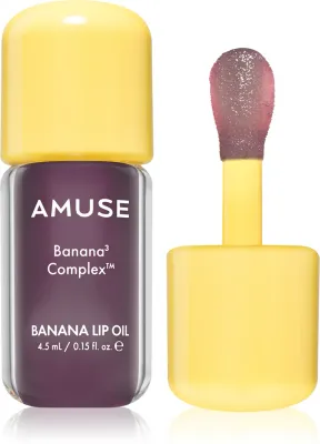 Масло для губ AMUSE Banana Lip Oil увлажняющее, с банановым ароматом, 4,5 мл, оттенок 07 Acai Gleam