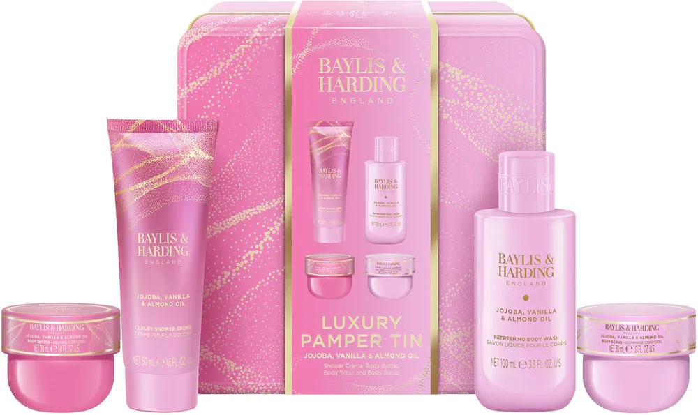 Baylis & Harding Jojoba, Vanilla & Almond Oil - Набор косметический Baylis Harding Jojoba, Vanilla Almond Oil для тела, подарочный, очищающий