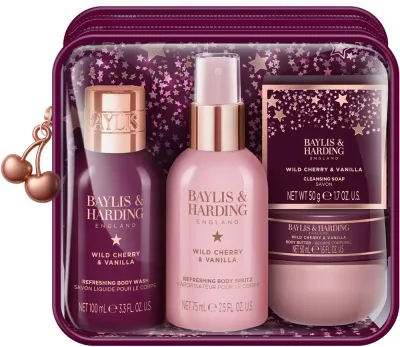 Baylis & Harding Wild Cherry & Vanilla - Набор косметики для тела Baylis Harding Wild Cherry Vanilla подарочный, кусковой формы