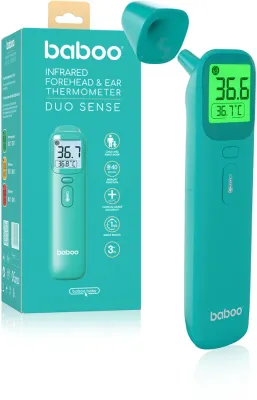 Термометр детский Baboo Duo Sense Infrared Forehead and Ear Thermometer инфракрасный, бесконтактный, 1 шт