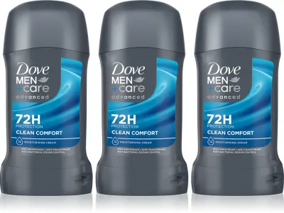 Набор антиперспирантов-стиков Dove Men+Care Clean Comfort мужской, 3 × 50 мл