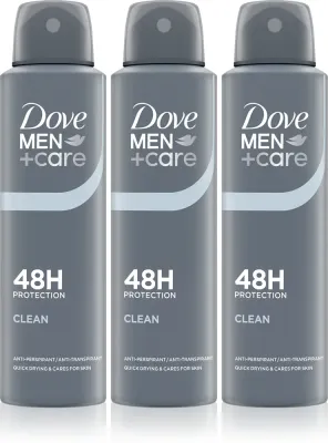 Набор антиперспирантов-спреев Dove Men+Care Clean Comfort мужской, 3 × 150 мл