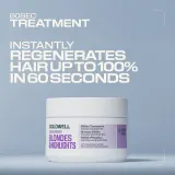 Маска для волос Goldwell Dualsenses Blondes Highlights 60Sec Treatment для светлых волос, нейтрализующая желтизну, 200 мл — фото 4