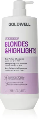 Шампунь для волос Goldwell Dualsenses Blondes Highlights Anti-Yellow Shampoo нейтрализующий желтизну, для светлых волос, 1000 мл