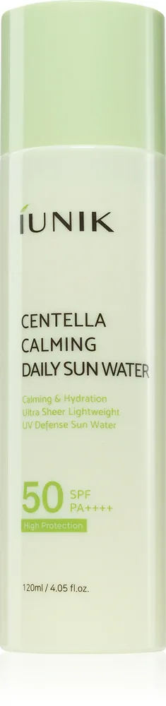 Флюид солнцезащитный для лица iUnik Centella Calming Daily Sun Water с очень высокой защитой, с центеллой азиатской, 120 мл