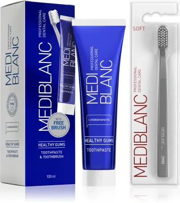 Набор MEDIBLANC Set TP Gums + TB Soft паста для дёсен и мягкая щётка, 2 шт