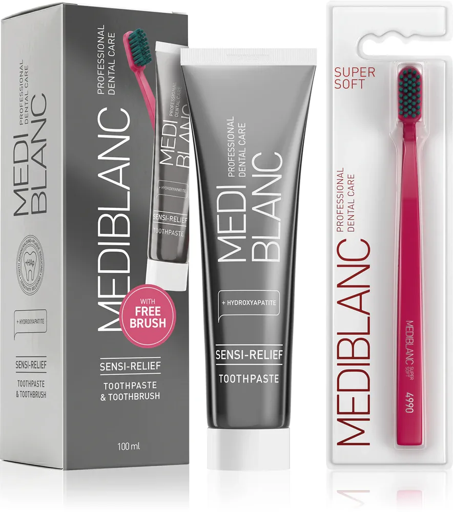 Набор MEDIBLANC Set TP Sensi + TB Super Soft паста и мягкая щётка, 2 шт