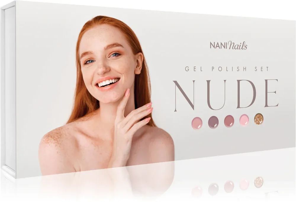Набор гель-лаков для ногтей NaniNails NANI Nude бежевые оттенки, с лампой UV/LED