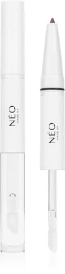 Карандаш и блеск для губ 2 в 1 NEO MAKE UP Intense Serum 2in1 Lipliner Lipgloss с гиалуроновой кислотой, 1 шт, оттенок 06 Soft Plum