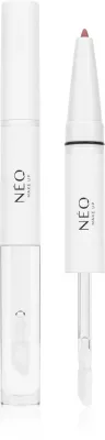 Карандаш и блеск для губ 2 в 1 NEO MAKE UP Intense Serum 2in1 Lipliner Lipgloss с гиалуроновой кислотой, 1 шт, оттенок 04 Peach Cashmere