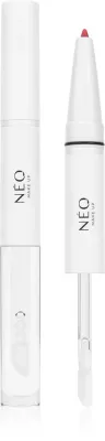 Карандаш и блеск для губ 2 в 1 NEO MAKE UP Intense Serum 2in1 Lipliner Lipgloss с гиалуроновой кислотой, 1 шт, оттенок 01 Bold Red