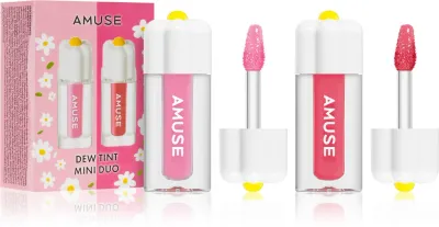 Набор тинтов для губ AMUSE Dew Tint Mini Duo стойкий, увлажняющий, 2 x 1,5 г