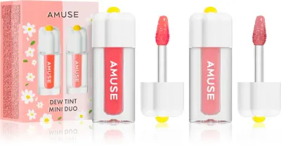 Набор тинтов для губ AMUSE Dew Tint Mini Duo стойкий, увлажняющий, 2 x 1,5 г