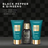 Baylis & Harding Black Pepper & Ginseng - Набор мужской косметики Baylis Harding Black Pepper Ginseng Men's The Essentials Travel Wash Bag, с косметичкой — фото 2