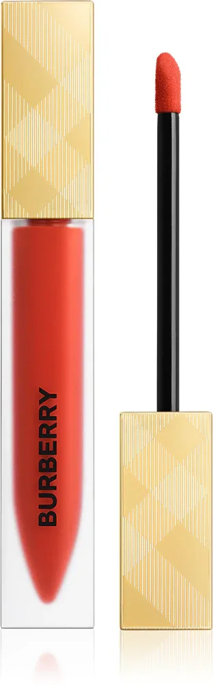 Помада жидкая Burberry Kisses Liquid Matte матовая, стойкая, 6 мл, оттенок Fire Red 118
