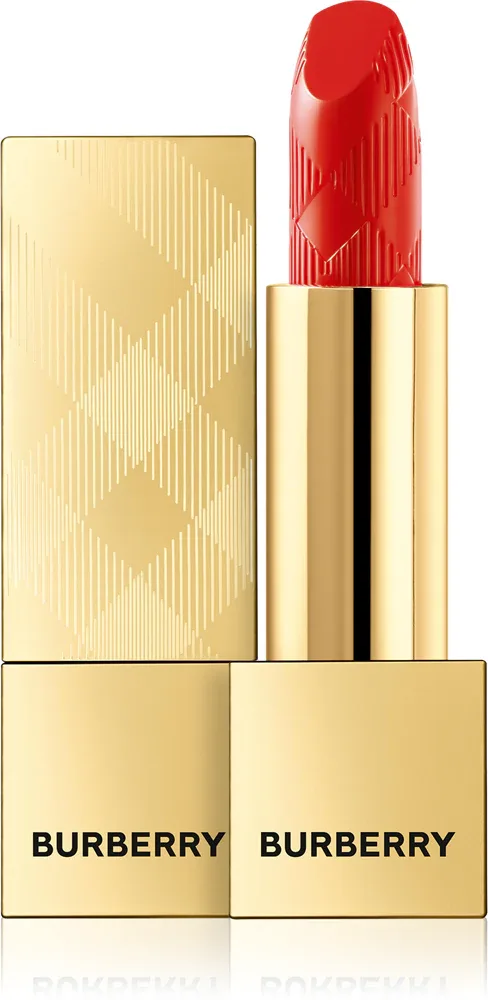 Помада для губ Burberry Kisses сатиновая, стойкая, с гиалуроновой кислотой, 3 г, оттенок TB Orange 17