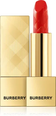 Помада для губ Burberry Kisses сатиновая, стойкая, с гиалуроновой кислотой, 3 г, оттенок TB Orange 17