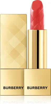 Помада для губ Burberry Kisses сатиновая, стойкая, с гиалуроновой кислотой, 3 г, оттенок Coral Pink 65
