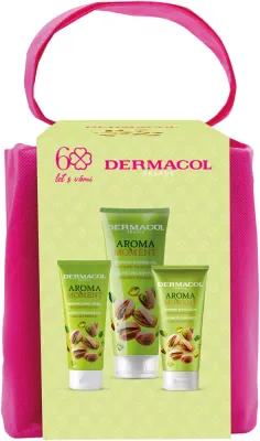 Набор косметики для тела Dermacol Aroma Moment Sicilian Pistachio подарочный, с кремом для рук, гелем для душа и молочком