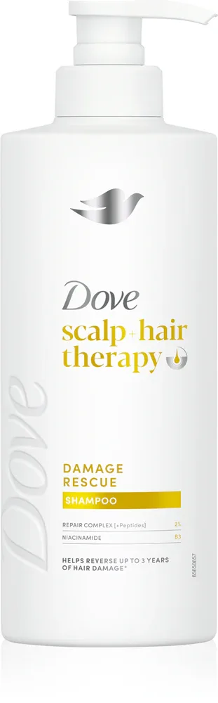 Шампунь для волос Dove Scalp + Hair Therapy Damage Rescue для повреждённых волос, для чувствительной кожи головы, 400 мл