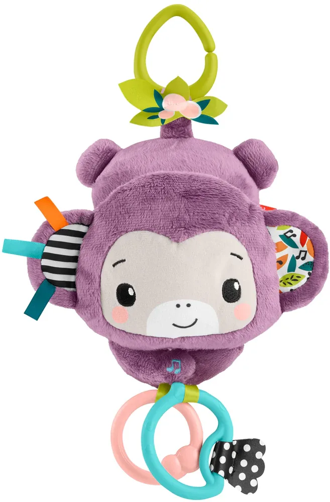 Подвесная игрушка Fisher-Price Hanging Monkey With Music с музыкой, для коляски, 1 шт