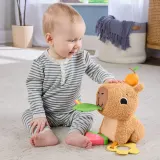 Игрушка-прорезыватель Fisher-Price Snuggly Snacky Capy с погремушкой, плюшевая, 1 шт — фото 3