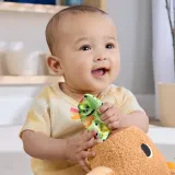 Игрушка-прорезыватель Fisher-Price Snuggly Snacky Capy с погремушкой, плюшевая, 1 шт — фото 5