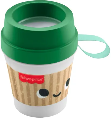 Прорезыватель Fisher-Price Coffee Cup Teether в виде кофейного стаканчика, удобно держать, 1 шт