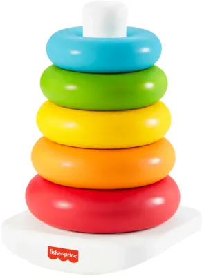 Пирамидка Fisher-Price Rock-A-Stack Rings с кольцами, яркая, 1 шт