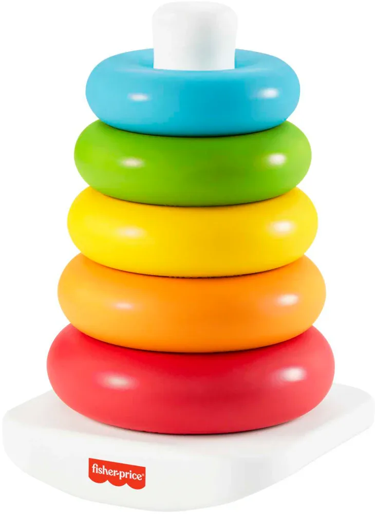 Пирамидка Fisher-Price Rock-A-Stack Rings с кольцами, яркая, 1 шт
