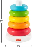 Пирамидка Fisher-Price Rock-A-Stack Rings с кольцами, яркая, 1 шт — фото 5