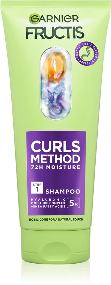 Шампунь Garnier Fructis Curls Method для вьющихся волос, с маслом ши и салициловой кислотой, 200 мл