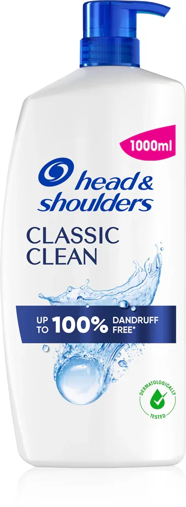 Head & Shoulders Classic Clean - Шампунь против перхоти Head Shoulders Classic Clean для ежедневного применения, со сбалансированным pH, 1000 мл, 1000 мл