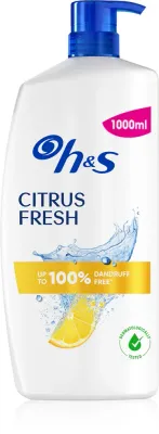 Head & Shoulders Citrus Fresh - Шампунь против перхоти Head Shoulders Citrus Fresh для мужчин и женщин, защита до 72 часов, 1000 мл, 1000 мл