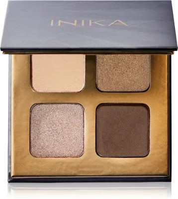 Палетка теней для век INIKA Organic Eyeshadow Palette Wind матовые, сатиновые и мерцающие, с зеркальцем, 8 г