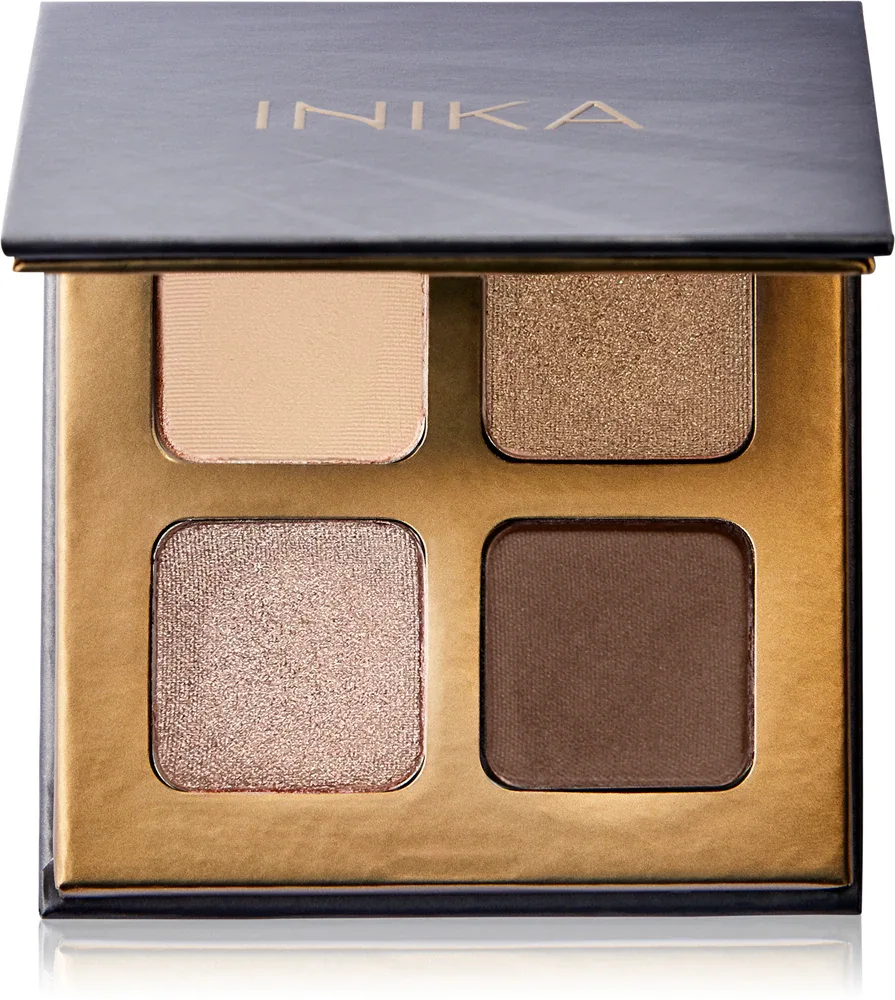 Палетка теней для век INIKA Organic Eyeshadow Palette Wind матовые, сатиновые и мерцающие, с зеркальцем, 8 г