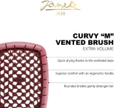 Щетка для волос плоская Janeke Curvy M Vented Brush для укладки феном, для объема, 1 шт — фото 2