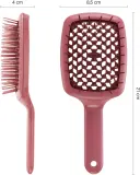 Щетка для волос плоская Janeke Curvy M Vented Brush для укладки феном, для объема, 1 шт — фото 3
