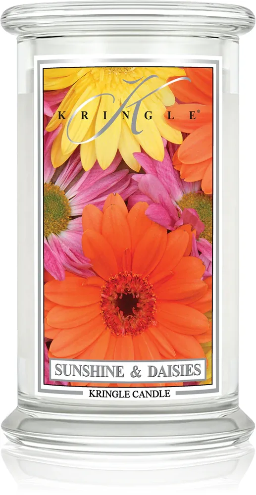 Свеча ароматическая Kringle Candle Classic Sunshine Daisies с соевым воском, с хлопковым фитилем, 623 г