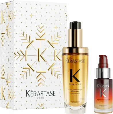 Kérastase Elixir Ultime & Nutritive - Набор для волос Kerastase Elixir Ultime Nutritive масло и ночная сыворотка, для блеска