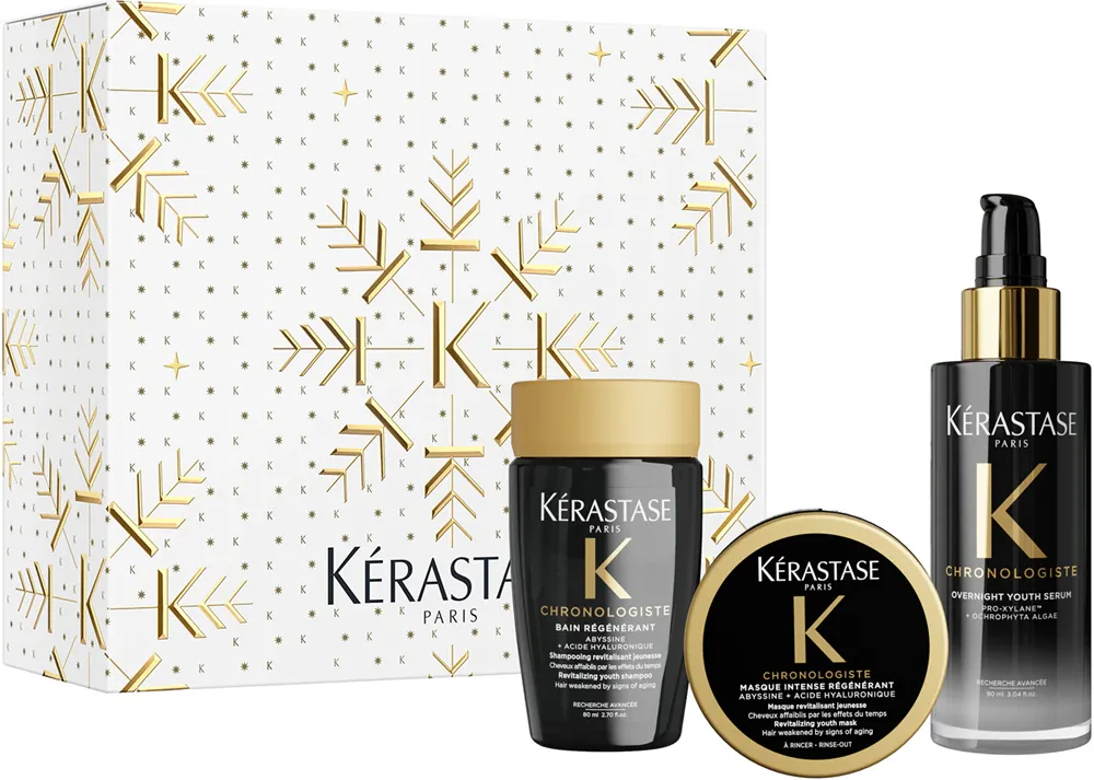 Kérastase Chronologiste - Набор для волос Kerastase Chronologiste шампунь, маска и ночная сыворотка, подарочный