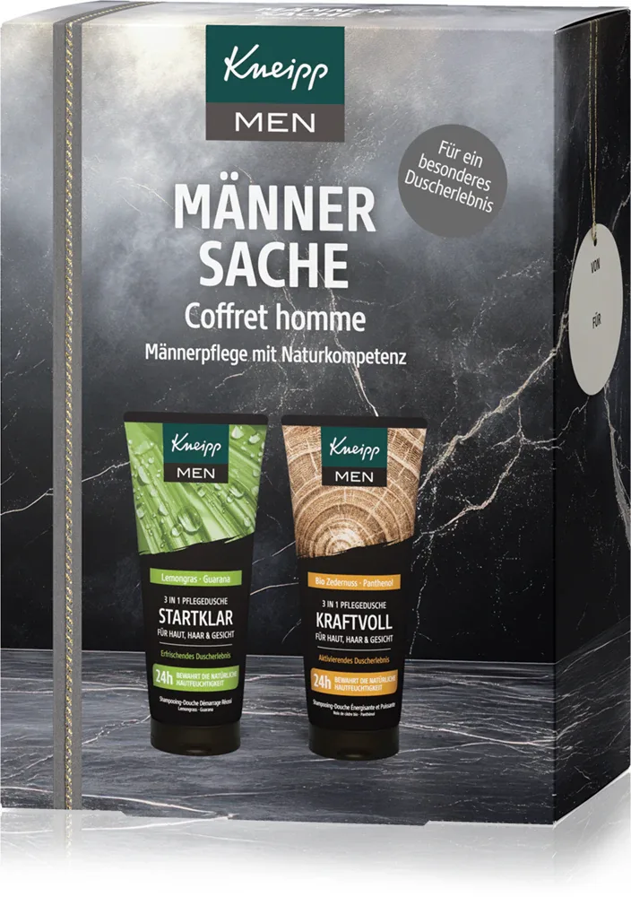 Набор шампуней-гелей для душа Kneipp Men Men's Business мужской, 2 в 1 для тела и волос, 2 x 200 мл