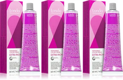 Краска для волос Londa Professional Permanent Color Extra Rich стойкая, для закрашивания седины, 3 шт. по 60 мл
