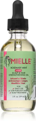 Масло для волос и кожи головы Mielle Rosemary Mint Light Scalp Hair Strengthening Oil укрепляющее, лёгкое, 59 мл LIGHT